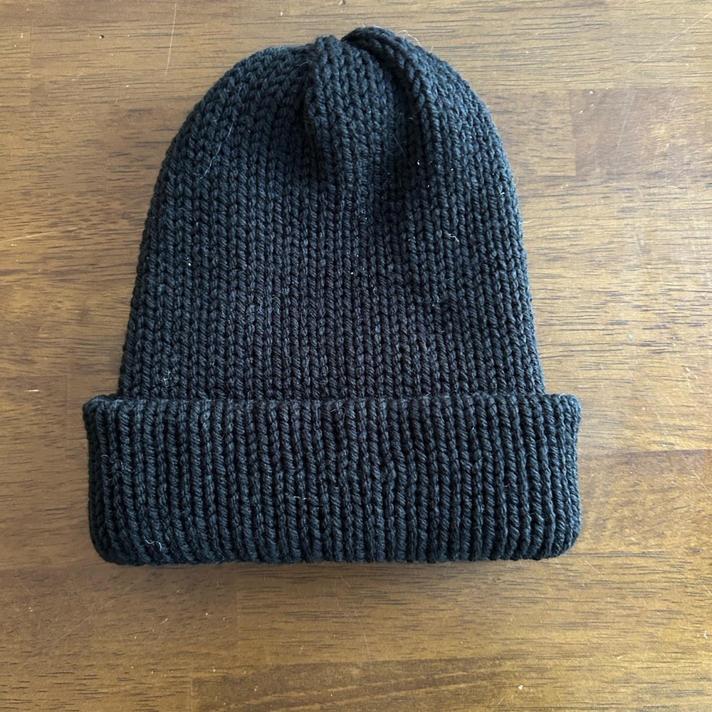 Handmade Black Knitted Beanie